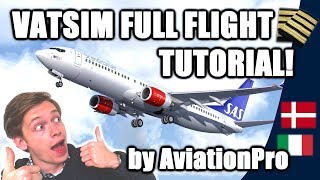 ✈️🌎 VATSIM Full Flight Tutorial from A to Z Copenhagen to Milan [upl. by Odetta]