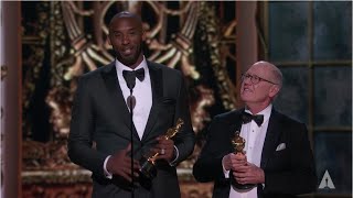 Glen Keane and Kobe Bryant  quotDear Basketballquot wins Best Animated Short Film  90th Oscars 2018 [upl. by Araeit255]