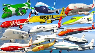 GTA V Civil Aircraft Plane Pack Flying Best Extreme Longer Crash and Fail Compilation [upl. by Thelma]