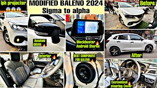 Modified baleno sigma 🔥 Baleno 2024 base to top modification 🔥 Baleno Nexa genuine Accessories✅ [upl. by Brine55]