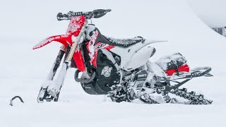 Snowbike Setup Overview Honda CRF450 [upl. by Aisatna]