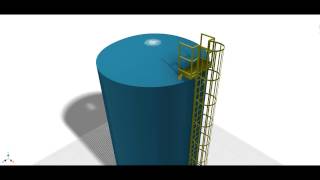 OSHA Ladder with Cage for Polymer Water Tank [upl. by Tecu]