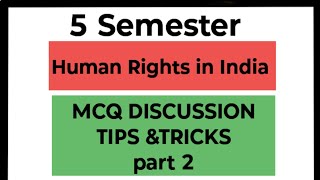 Open course  Human Rights in India MCQ discussion easyguideinbasociology [upl. by Ajna]