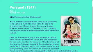 Movie Review Pursued 1947 [upl. by Nagoh]