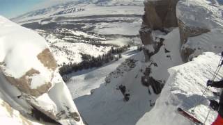 Corbets Couloir GoPro Jackson Hole [upl. by Dilahk101]