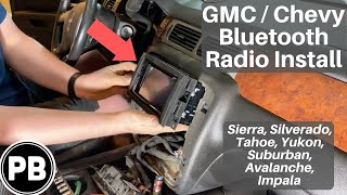 2007  2014 GMC  Chevy Radio Install Sierra Silverado Avalanche Tahoe Suburban Yukon Impala [upl. by Fitts]