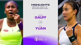 Coco Gauff vs Yue Yuan  2024 Indian Wells Quarterfinal  WTA Match Highlights [upl. by Eustasius25]