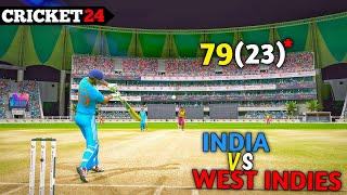 GILL 73 23 FOR INDIA VS WEST INDIES SUPER T20 MATCH  CRICKET 24 [upl. by Edva]