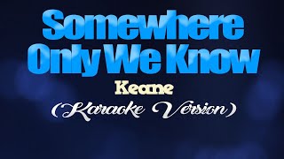 SOMEWHERE ONLY WE KNOW  Keane KARAOKE VERSION [upl. by Aicele]