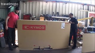 unboxing KYMCO xciting 400cc  scooter Μαργαρίτης [upl. by Akimak470]