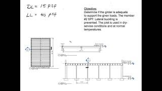 Girder Design Example of a First Floor Girder [upl. by Lorrac]