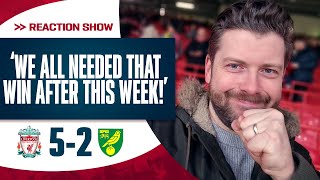 WE ALL NEEDED THAT WIN AFTER THIS WEEK LIVERPOOL 52 NORWICH CITY  MAYCH MATCH REACTION [upl. by Hareema]