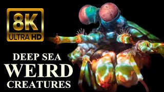 Deep Sea Weird Creatures 8K ULTRA HD – Strange Animal World [upl. by Aicnelav]