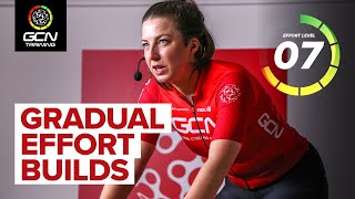 Gradual Threshold Effort Builds  30 Minute Indoor Cycling Workout [upl. by Aeiram]