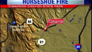 Thursday AM Horseshoe Fire Update In Cimarron Canyon State Park [upl. by Glenine]