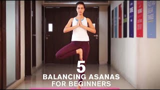 5 Best Balancing Yoga Asanas for Beginners to improve Balance [upl. by Ecyla190]