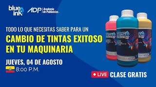 Clase Gratis Cómo hacer un cambio de tintas efectivo en tu maquinaria [upl. by Bartram459]