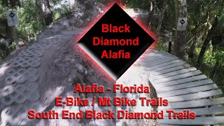 Alafia Florida Mt Biking South End Blue and Black Diamond Trails on SEM Venom Evolution 2022 EBike [upl. by Earased]