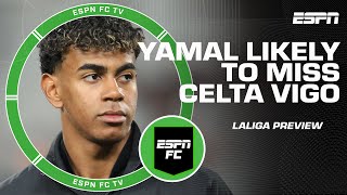 Lamine Yamal likely to miss Barcelona’s match vs Celta Vigo 👀  ESPN FC [upl. by Daffodil406]