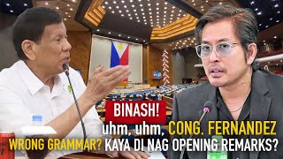 GANITO SI PRESIDENT DUTERTE SUMAGOT SA TANONG NI CONG FERNANDEZ DURING QUADCOMM HEARING duterte [upl. by Atena]