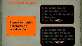 Tilde en diptongos y triptongoswmv [upl. by Neemsay]