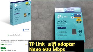 TPlink archer t2u Nano 600 Mbps Wireless USB Adapter dual band 5G Unboxing [upl. by Yar]