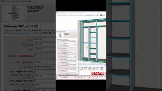 Diseño y despiece de closets y roperos  Componente dinámico repisas dobles sketchup carpinteros [upl. by Narmak]