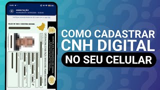 COMO CADASTRAR CNH DIGITAL PELO CELULAR FÁCIL [upl. by Anoblav]