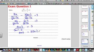 Algebraic fractions 22 with exam question [upl. by Nur619]