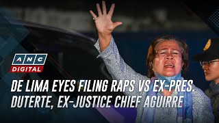 De Lima eyes filing raps vs exPres Duterte exJustice chief Aguirre  ANC [upl. by Ynej]