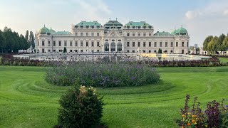 Belvedere Palace gardens evening walk in Vienna Austria budgettravel ofw [upl. by Lledner789]