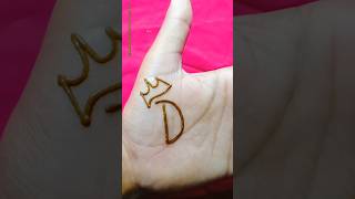 quotDquot letter mehndi design ❤️viralvideo trending mehndi video shots [upl. by Gitt]