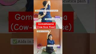 Gomukhasana  Howtodo Easy Tutorial yoga fitness health ytshorts music bodyfat viralshorts [upl. by Laufer]