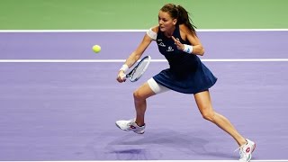 Agnieszka Radwanska vs Garbine Muguruza Semifinals  2015 WTA Finals Highlights [upl. by Ailalue460]