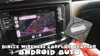 BINIZE Wireless CarPlay amp Android Auto Adapter [upl. by Eelyram]