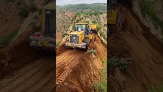 Cliff moving and paving process Good tools and machinery make work easy [upl. by Ahsekat]