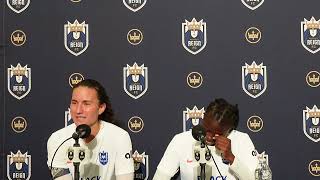 Seattle Reign FC Press Conference 1018 Olivia Athens and Nérilia Mondésir [upl. by Wollis]