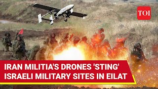 Israelis Hide As Iranian Militia Rain Drones On IDF Sites In Eilat Iran Proxys Revenge Begins [upl. by Haronid]