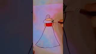 best glitter dress colouring idea 💡💡💡💡 please subscribe [upl. by Abibah]