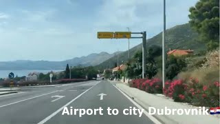 Dubrovnik Airport to Dubrovnik town by car Croatia🇭🇷dubrovnikcroatia [upl. by Lakim]