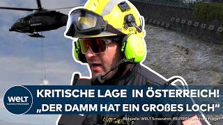 HOCHWASSER IN ÖSTERREICH quotDer Damm hat ein großes Lochquot  Das Bundesheer im Kampf gegen die Fluten [upl. by Zelikow]