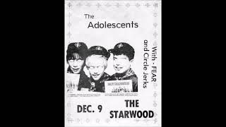 Adolescents  Live  the Starwood Hollywood CA 12980 DARBY CRASH MEMORIAL SHOW [upl. by Iraam465]