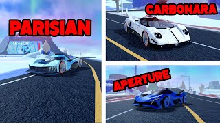 The Battle of The 2023 Limiteds Aperture vs Carbonara vs Parisian Roblox Jailbreak [upl. by Annoved599]