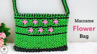 EASY MACRAME BAG TUTORIAL  TAS TALI KUR TERBARU  TORBA Z MAKRAMY [upl. by Leryt377]