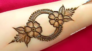 Very beautiful stylish front hand mehndi design  Arabic mehndi design  mehndi design  Mehndi [upl. by Annyrb]