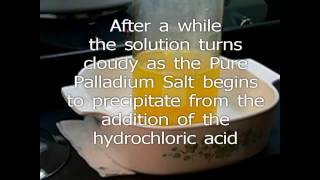 Palladium Refining Dissolving Impure DMG Extracted Pd Salt i [upl. by Micky395]