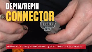 Repair DePinRePin Automotive Wire Harness Connectors  Running Lamp Turn Signal Compressor [upl. by Odnamra]