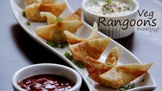 Veg Rangoon  cream cheese wontons  Quick and Easy Indian Snacks and Appetizers [upl. by Thetisa]