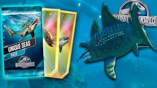 UNIQUE SEAS PACK OPENING  EDESTUS MAXED  Jurassic World  The Game  Pack Opening 17 HD [upl. by Atirrehs]