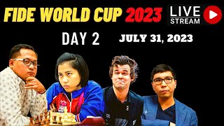 PWERSADO MAKABAWI LABAN PILIPINAS GM Mark Paragua at WGM Janelle Mae Frayna FIDE World Cup 2023 [upl. by Woll]